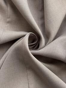 Firerie 女士优雅通勤日常百搭街头时尚新款不对称翻领纽扣腰长袖卡其灰色西装外套 - 卡其色 - 查看 8