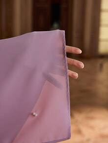 Al Najma Women's Elegant Long Sleeve Abaya With 3D Butterfly Decor - Dusty Pink - View 8