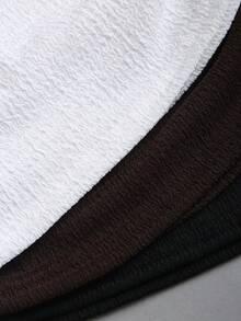 Sweetra Bộ 3 áo croptop quây ngực họa tiết jacquard thời trang, dáng ôm, đa năng cho tiệc tùng, công sở, màu trắng/nâu/đen. - Nhiều màu - Xem 7