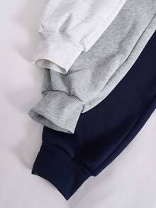 SHEIN 3pcs/Set Boys' Casual Loose Fit Drawstring Waist Ribbed Hem Straight Leg Printed Sweatpants Sweatpants Pack - Multicolor - View 4