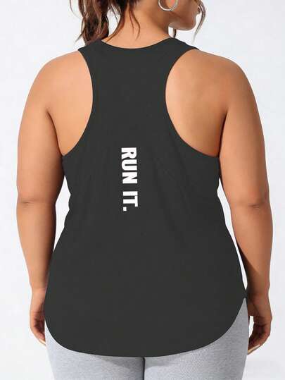 Rhythm Era Camiseta deportiva sin mangas, casual y holgada, versátil para uso diario, para mujeres de talla grande, top deportivo para mujer para hacer ejercicio