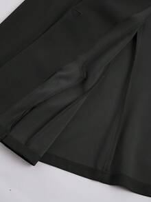 SHEIN PETITE CURVE Plus Size Black Formal Business Suit