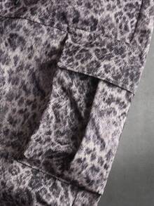 STYNVO 男士休闲豹纹工装裤 男士工装裤 男士宽松裤 男士豹纹工装裤 男士宽松豹纹裤 - 黑色 - 查看 4