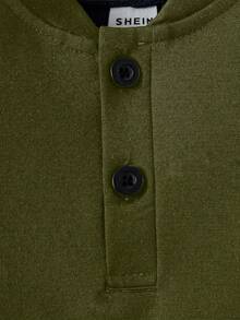 Souflis Souflis مجموعة قميص كم قصير بياقة عالية وبنطال بلون متباين مناسبة للأطفال الصبية في الصيف، 2 قطعة - متعدد الألوان - مشاهدة 5