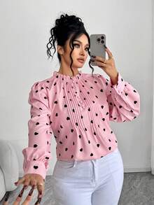 Elenzga Áo cánh tay đèn lồng phối ren jacquard, dáng chữ A, dáng rộng, thiết kế mới thanh lịch dành cho nữ năm 2025, thích hợp cho các dịp tiệc tùng/hẹn hò, lễ hội, tốt nghiệp, ngày lễ, ngày lễ tình nhân, lễ hội âm nhạc, ngày của mẹ, halloween, lễ tạ ơn, lễ phục sinh, ngày quốc khánh, vũ hội, hẹn hò, đám cưới, đi chơi, v.v. - Hồng - Xem 5