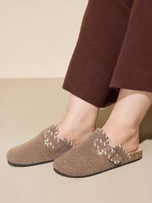 CUCCOO CURVES Women's Casual Versatile Commute Slip-On Wide Fit Flats - Brown - View 2