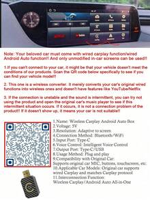 Teckwe Wireless CarPlay Converter (Wired To Wireless), Android Auto Car Stereo Link Module, Plug-And-Play CarPlay Box For All Cars - Multicolor - View 5