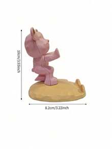 1pc Cartoon Bear Shaped Phone Stand, Compatible With Both Mobile Phones And Tablets, Suitable For Office Desktop, Bedside, Living Room, Study, Bedroom, Gifts, Etc.! Back To School - Pink push - View 7