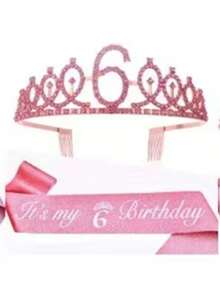 2pcs/Set Birthday Sash Birthday Crown Number Princess Crown Queen Tiara Rhinestone Birthday Headbands Birthday Sash With Pin Happy Birthday Crown And Sash Ribbon For Birthday Party Ball Decoration,Christmas - Multicolor - View 18