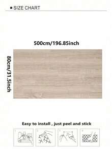 1 Roll Wood Grain Peel And Stick Wallpaper Self Adhesive Rustic Removable Contact Paper Plank For Countertop Cupboard Cabinets Table Room Wardrobe Vinyl Film Renovation Wall Sticker - Mustard Yellow - View 13