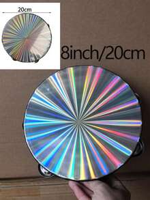 1 pieza Pandereta de mano, instrumento de percusión Orff con cascabeles, para KTV, fiestas, ambiente festivo, regalos, pandereta con cascabeles, instrumento musical - Negro - Ver 8