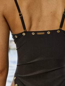 Aralina VACAY BUTTON DETAIL BANDEAU ONE PIECE - Black - View 5