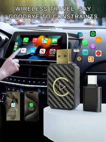 Teckwe Wireless CarPlay Converter (Wired To Wireless), Android Auto Car Stereo Link Module, Plug-And-Play CarPlay Box For All Cars - Multicolor - View 1