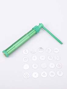 Clay Extruder With 20 Disc Designs Pottery Sculpture Modeling Fondant Cake Tool Polymer Clay Craft Gun Sculpting Cake Tool