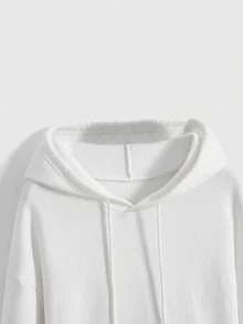 ROMWE Grunge Punk Vintage Romantic Rose Floral Vine Heart Rhinestone Embellished Pullover Sweatshirt, Autumn/Winter - White - View 5