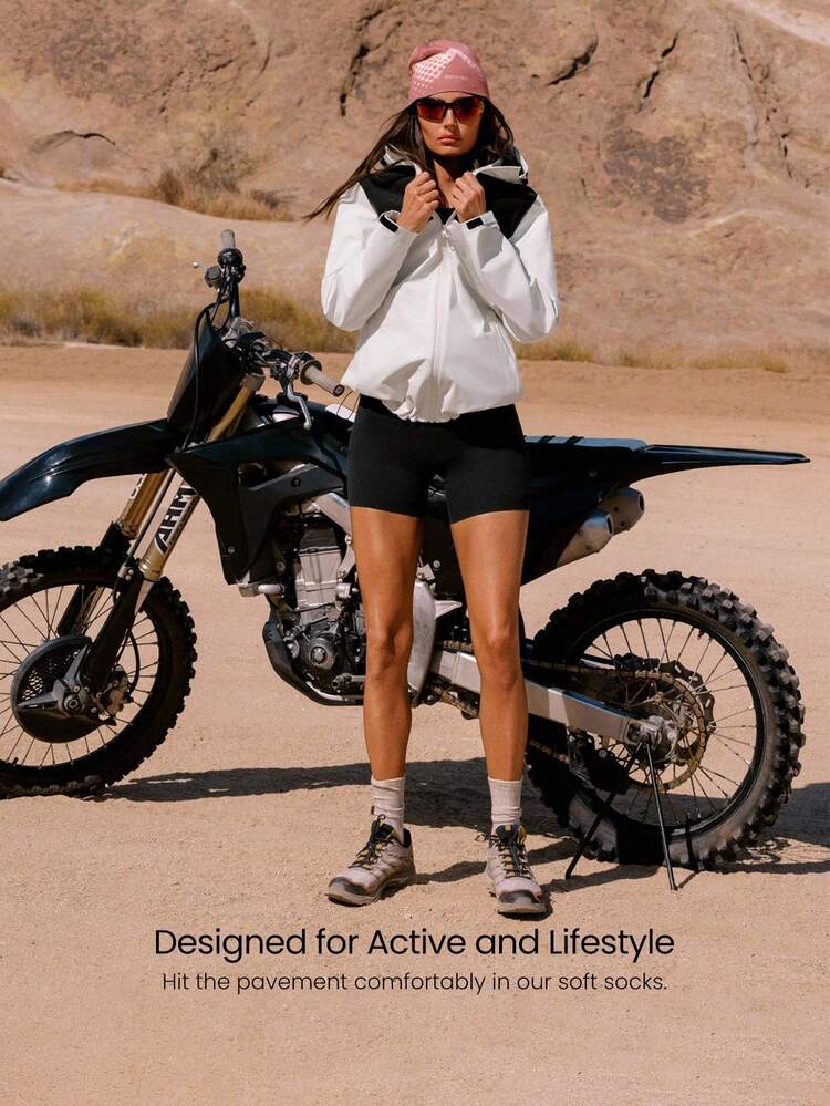 X Discovery 1ペア ステップアップ ソフトコットン シームレス つま先クッション プリントクルーソックス ハイキング アウトドア ランニング ワークアウト アクティブ