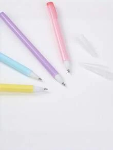Joivida Cute Fluffy Heart-Shaped Pen With A Pom-Pom Top, A Compact Tool For Journaling And Writing, An Aesthetic Ballpoint Pen Perfect For Creative Note-Taking, An Adorable Desk Stationery Choice, And A Thoughtful Gift Option(Random Color) - Multicolor - View 4