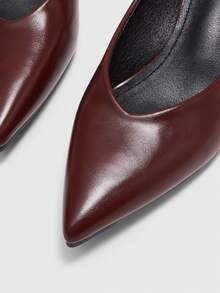 CUCCOO BIZCHIC Sepatu hak rendah klasik sederhana untuk wanita, model pump, cocok untuk bepergian, bekerja, dan pesta. - Chocolate Brown - View 7