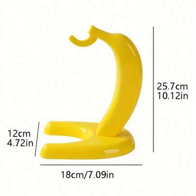 Joivida 1 stuk pannenrek, creatieve gele banaanvormige haak, kersenkleurige ophanghaak, bananenvormig opbergrek voor het bewaren van fruit, geschikt voor woonkamers en keukens, huishoudelijke artikelen