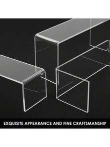 3/6Pcs Acrylic Display Stand Multifunctional Transparently Mini Model Storage Rack For Perfume Doll Jewelry Decor Organizer - Clear - View 11