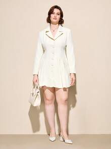 CUCCOO CURVES Zapatos de tacón de punta versátiles y de ajuste ancho para mujer - Blanco - Ver 6