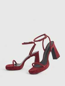 CUCCOO LuxiPop Sandalias de tacón elegantes y minimalistas para uso diario