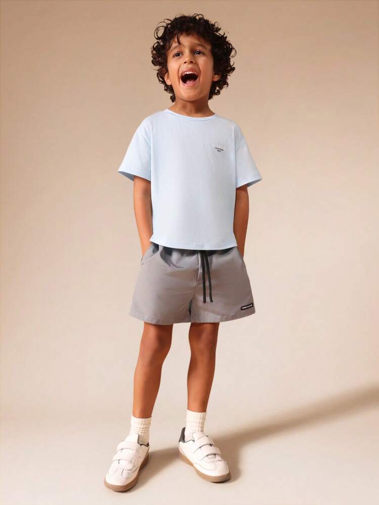 T-Shirt And Shorts Set With California Print