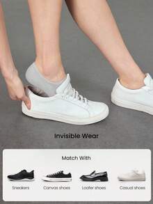 GLOWMODE 3 Pairs Invisible No-Show Socks Walk A Mile Soft Grip Daily Studio Workout Gym - Multicolor - View 5