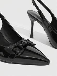 CUCCOO SZL Giày cao gót mũi nhọn thời trang đa năng dành cho nữ để sử dụng hàng ngày - màu đen - Xem 6