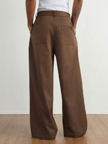 TOKVUE Quần âu nam trơn màu - màu nâu - Xem 2