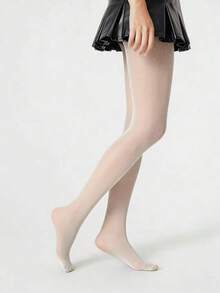 ROMWE Goth Collant in rete tinta unita - latte bianco - Visualizzare 3