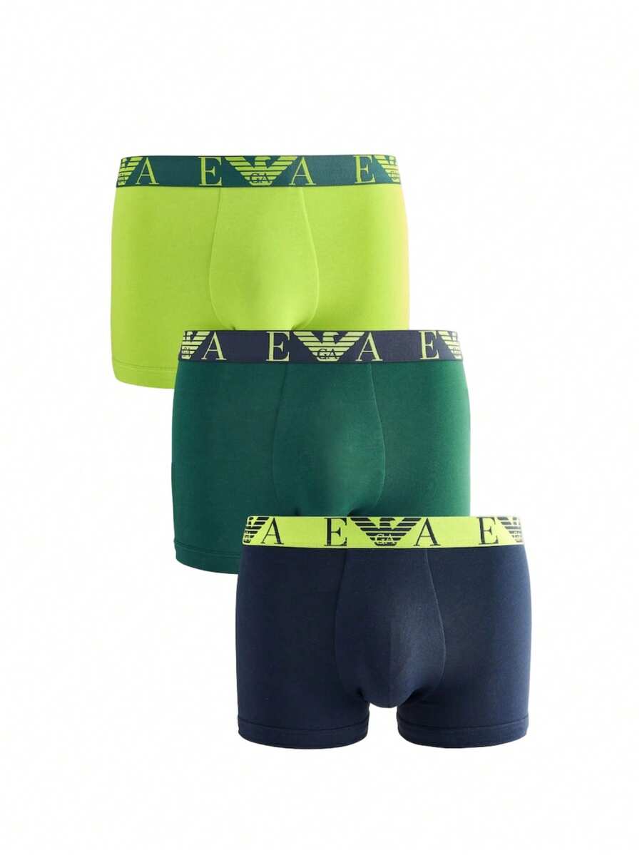 Armani 3 Pack Men's Boxer Briefs - Blue - View 1
