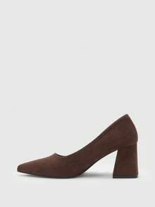 CUCCOO BIZCHIC Women's Pointed Toe Versatile High Heel Pumps For Daily Commute - Mocha Brown - View 9