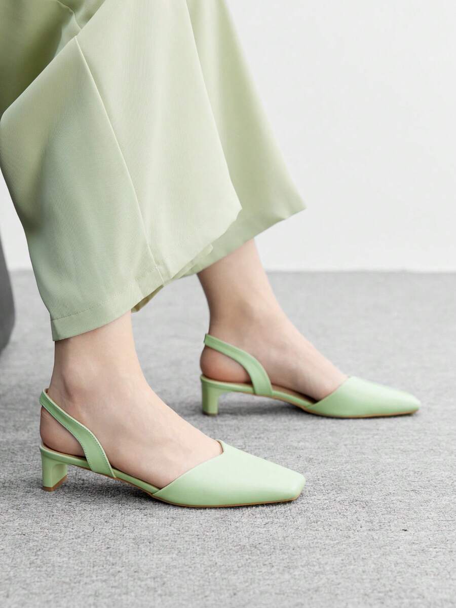 CUCCOO BIZCHIC Women's Fashionable Versatile Minimalist Pumps - Green - View 1