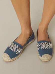 Styleloop 女士平底鞋，波西米亚风格西部音乐节派对服装 - 藍色 - 查看 3