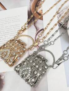Joivida Túi đeo chéo bằng kim loại mạ vàng thanh lịch có dây đeo vai - Túi cầm tay mini dành cho nữ, hoàn hảo để đựng nhẫn và những vật dụng nhỏ cần thiết, khóa cài chắc chắn, thiết kế nhỏ gọn để sử dụng hàng ngày, ví mini - Nhiều màu - Xem 9
