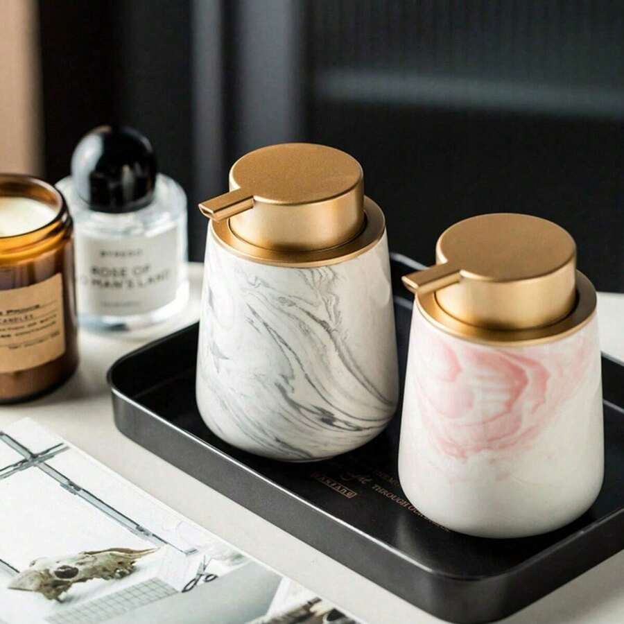380毫升宽口陶瓷泡沫皂液器,可重复灌装,适用于液体皂、洗发水、沐浴露、洗手液、护发素、厨房清洁剂、浴室乳液等,也适用于酒店、民宿、厨房、水槽、洗衣机等场所 - 家居用品 - 彩色 - 查看 1