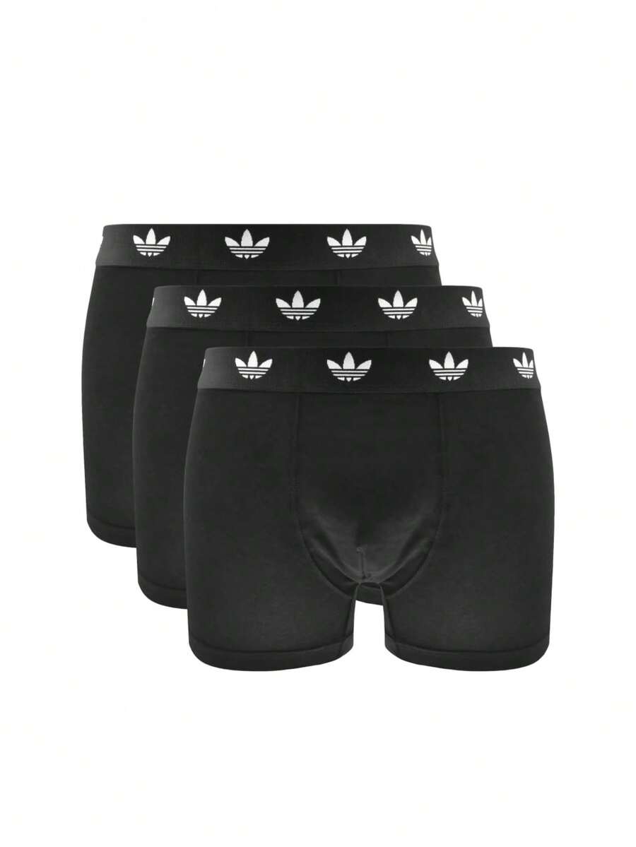 Adidas 3 Pack Men's Sports Underwear - Black - View 1