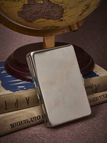 HARRY POTTER X SHEIN 1pc House Pattern Metal Storage Tin, Cigarette Case - Green Black - View 3