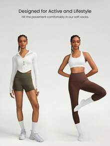 GLOWMODE 3雙襪子，柔軟透氣網眼，繡有標誌圖案，適用於運動、日常休閒