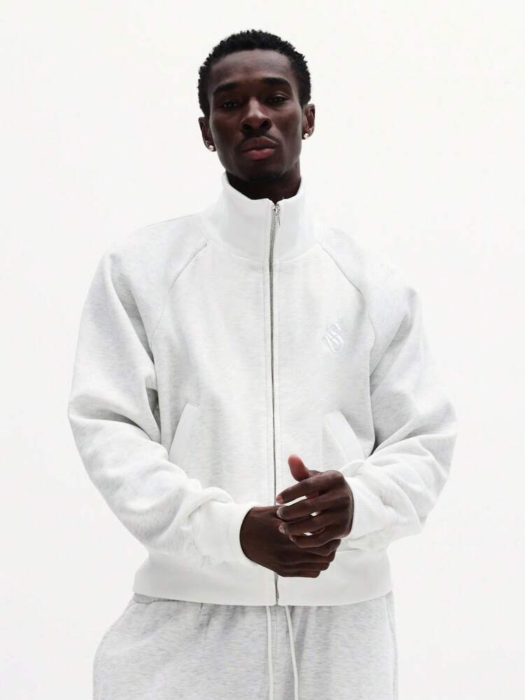 Full Zip Sweatshirt Jacket With Long Sleeves