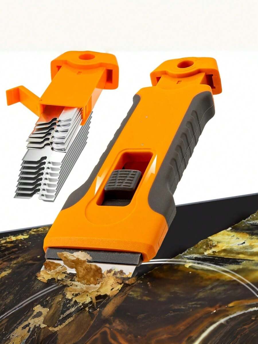 多功能胶水去除刮刀工具套装，适用于手机屏幕保护膜安装、汽车贴纸去除和家居清洁，DIY维修套装