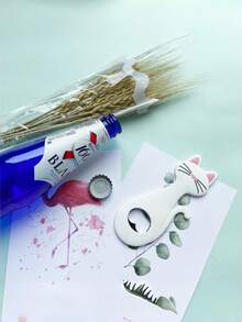 Zazumi 1PC Silicone Creative Fridge Magnet Cute Cat Bottle Opener Dual Use Kitchen Tool For Beer Cap Opening And Home Decor Accessory - Multicolor - View 6