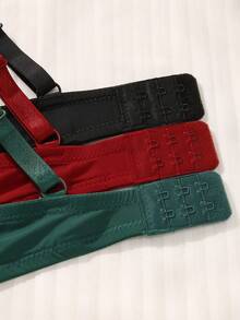 DesireSculpt 3件套女士纯色简约钢圈文胸 - 彩色 - 查看 6