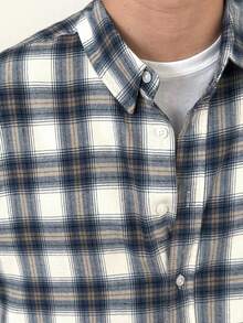 DAZY Men's Plaid Loose Fit Casual Shirt, Spring/Autumn - Multicolor - View 4