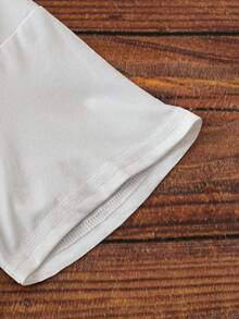 INAWLY LUNE-D Women Skull Print V-Neck Short Sleeve T-Shirt - White - View 3