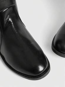 Sugerpunk Women's Fashion Versatile Commuter Zip-Up Knee-High Boots - Black - View 5