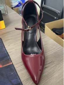 CUCCOO BIZCHIC Salto Alto Fashionável com Fivela e Bico Fino, Versátil para Uso Diário