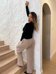Manon Tanti Button Down Long Sleeve Sweater For Spring Y2K 90's Casual Cute Summer Holiday Airport Fall Autumn Winter Everyday Christmas Work Office Thanksgiving Chic - Black - View 4
