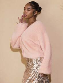 Dancing Leopard Harper Cardigan In Peach Winter Layering Commute Weekend Office Brunch Countryside Refined Modern Polished Timeless Versatile Elegant - Pink - View 2